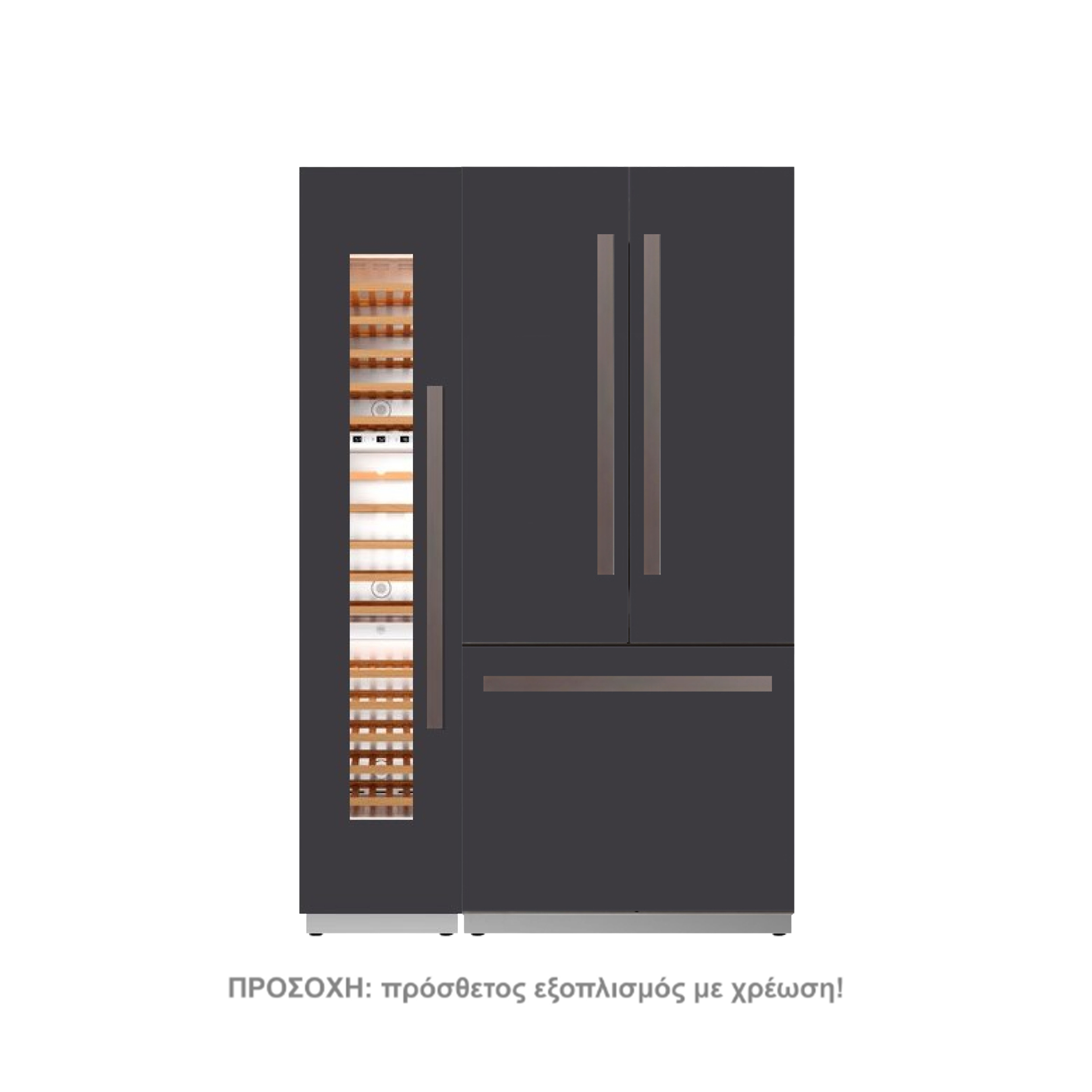 ΨΥΓΕΙΟΚΑΤΑΨΥΚΤΗΣ BERTAZZONI RWFD4590S5FPNS/24 | ΕΝΤΟΙΧΙΖΟΜΕΝΟΣ ΨΥΓ/ΚΤΗΣ FRENCH DOORS + ΚΕΛΑΡΙ ΚΡΑΣΙΩΝ| PREMIUM SLOT-IN 3