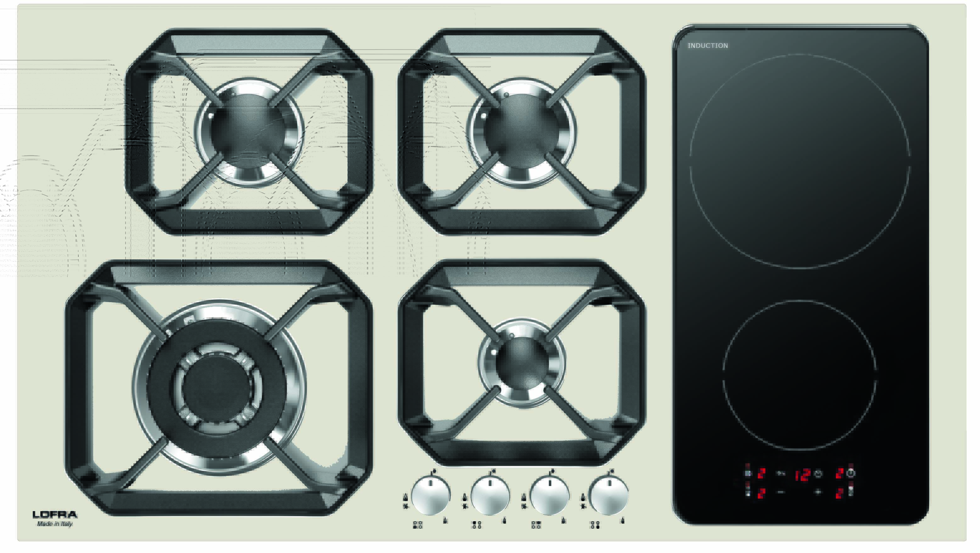 ΕΣΤΙΑ LOFRA HLBI9G2I | 2 ΕΠΑΓΩΓΙΚΕΣ + 4 ΕΣΤΙΕΣ ΑΕΡΙΟΥ | ΧΡΩΜΑ ΜΠΕΖ