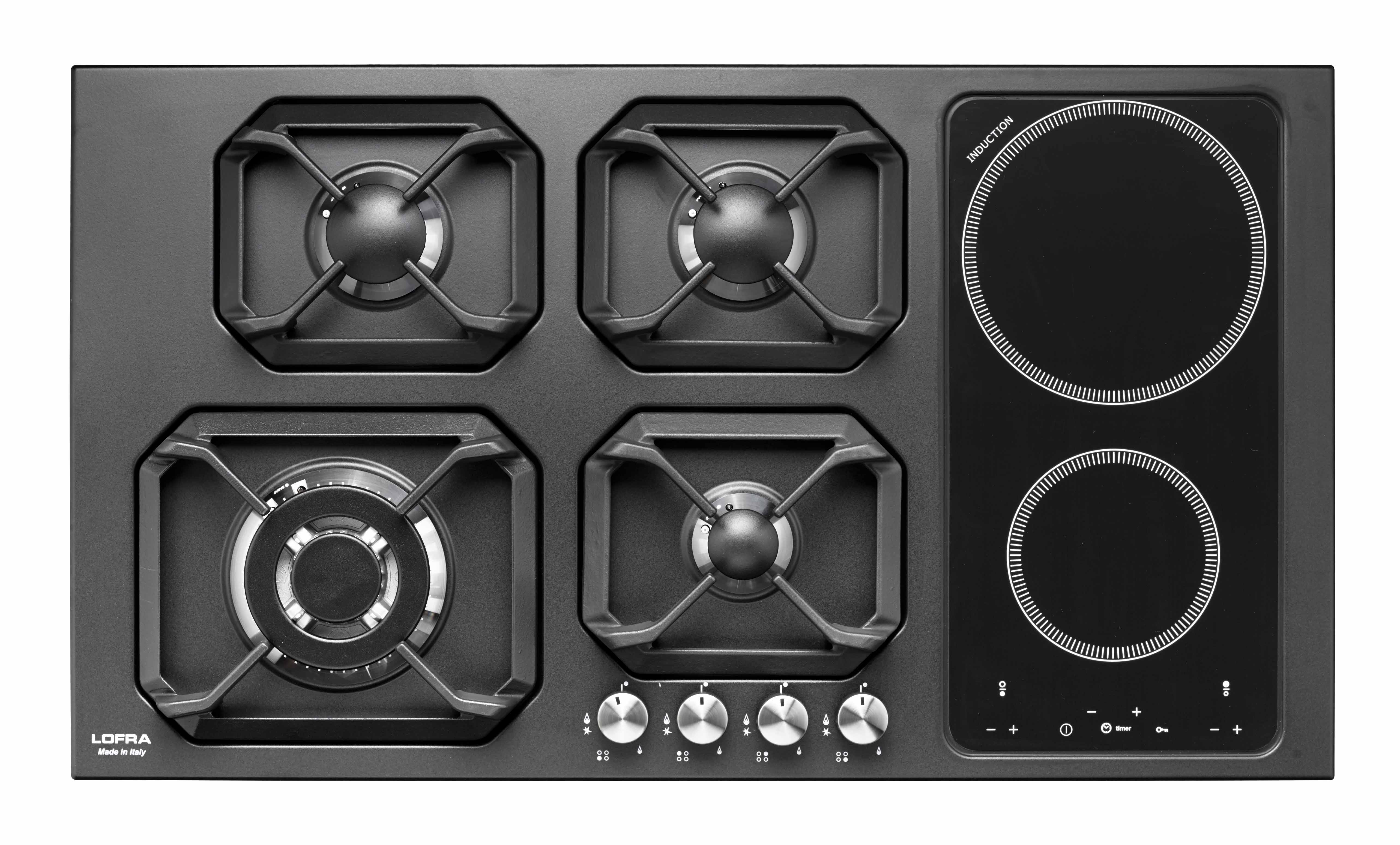 ΕΣΤΙΑ LOFRA HLNM9G2I | 2 ΕΠΑΓΩΓΙΚΕΣ + 4 ΕΣΤΙΕΣ ΑΕΡΙΟΥ | ΜΑΥΡΟ ΜΑΤ