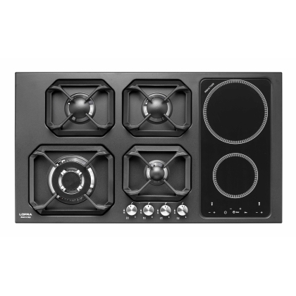 ΕΣΤΙΑ LOFRA HLNM9G2I | 2 ΕΠΑΓΩΓΙΚΕΣ + 4 ΕΣΤΙΕΣ ΑΕΡΙΟΥ | ΜΑΥΡΟ ΜΑΤ