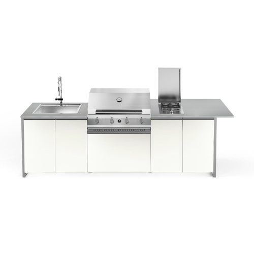ΚΟΥΖΙΝΑ ΕΞΩΤΕΡΙΚΗΣ ΧΡΗΣΗΣ STEEL GEA BRENTA31080-XX-NA-CR | BBQ STEEL 90εκ. | ΝΕΡΟΧΥΤΗΣ 75εκ. | ΕΣΤΙΑ ΑΕΡΙΟΥ 