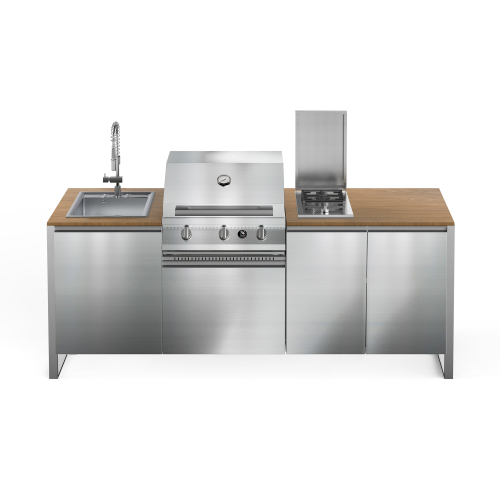 ΚΟΥΖΙΝΑ ΕΞΩΤΕΡΙΚΗΣ ΧΡΗΣΗΣ STEEL GEA LATEMAR23080-QL-NA-SS | BBQ STEEL 70εκ. | ΝΕΡΟΧΥΤΗΣ 40εκ. | ΕΣΤΙΑ ΑΕΡΙΟΥ