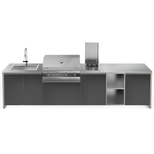 ΚΟΥΖΙΝΑ ΕΞΩΤΕΡΙΚΗΣ ΧΡΗΣΗΣ STEEL GEA MARMOLADA35580-XX-NA-CR | BBQ STEEL 90εκ. | ΝΕΡΟΧΥΤΗΣ 75εκ. | ΕΣΤΙΑ ΑΕΡΙΟΥ 