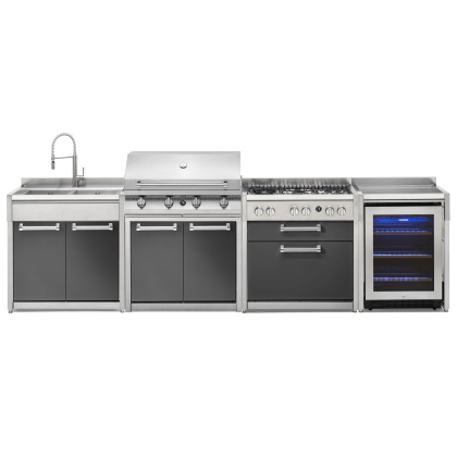 ΚΟΥΖΙΝΑ ΕΞΩΤΕΡΙΚΗΣ ΧΡΗΣΗΣ STEEL SWING 9SK9BQCTRD34063AN| BBQ STEEL 90εκ. | 6 ΕΣΤΙΕΣ ΑΕΡΙΟΥ | ΨΥΓΕΙΟ ΒΙΤΡΙΝΑ