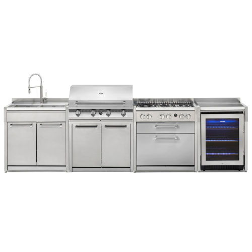 ΚΟΥΖΙΝΑ ΕΞΩΤΕΡΙΚΗΣ ΧΡΗΣΗΣ STEEL SWING 9SK9BQCTRD34063SS| BBQ STEEL 90εκ. | 6 ΕΣΤΙΕΣ ΑΕΡΙΟΥ | ΨΥΓΕΙΟ ΒΙΤΡΙΝΑ