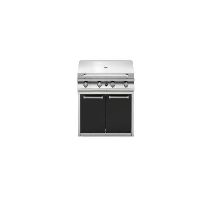 ΜΟΝΑΔΑ BBQ 90εκ. ΜΕ 2 ΠΟΡΤΑΚΙΑ ΜΑΥΡΑ | STEEL SWING | ΜΟΝΤΕΛΟ: G9BS-4C-AN